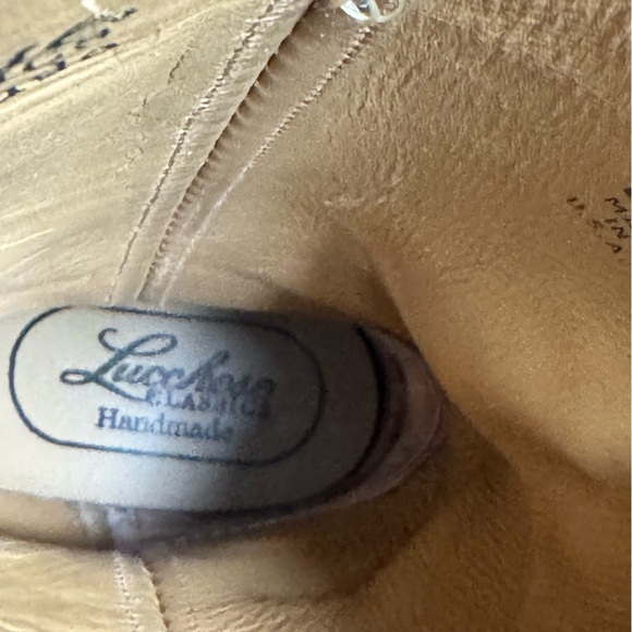 Women’s Lucchese Classics Boots size 6 Distressed Tan Brown Leather Handmade USA - Picture 9 of 15